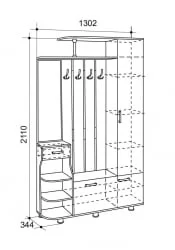 Прихожая Барселона-1 Дуб Млечный