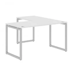 Стол угловой левый КСТЕН-К КСКCТ 1415 Л Белый Алюминий / XTEN-Q XQCT L