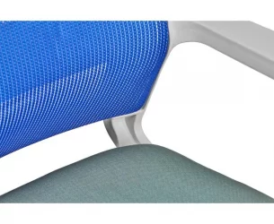 Кресло офисное Бит белый пластик Синий