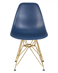 Стул обеденный ДОБРИН ДСР (ножки золотые, цвет тёмно-синий (БЕ-12)) 4 шт / DOBRIN DSR (BE-12))