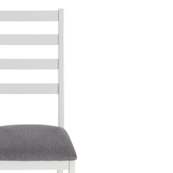 Стул РОСАРИО Многослойная фанера, 39 х 39 х 99 см, вхите, ткань темно-серая (150) / ROSARIO white,