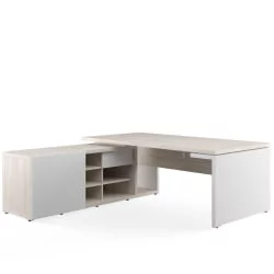 Угловой стол с тумбой ЗИО28510821 Светлый дуб / ZIO28510821