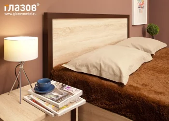 Кровать (1600) БАУХАУС 2 Дуб Сонома/Орех шоколадный(спальня) / BAUHAUS