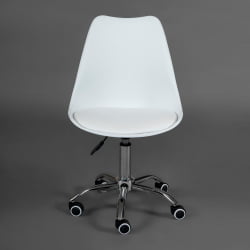 Компьютерное кресло ТУЛИП (мод.106-1) металл/пластик/ПУ, 58 кс 47 кс 97см, Вхите (белый) / Хроме (хром) / TULIP (mod.106-1) металл/пластик/PU, x x White Chrome