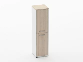Шкаф 3 узкий закрытый, 2 двери Дека 10.16.12Пр Туя/Белый / Deka