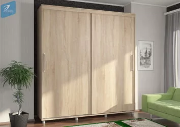 Шкаф-купе с пескоструйной печатью Комфорт-12 Дуб сонома