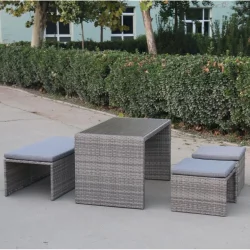 Плетеный диван-трансформер С330Г-В78 Грей / S330G-W78 Grey