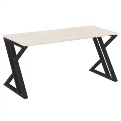 Стол рабочий ЛОФТ ВР.Л-СРЗ-4.7 Металл черный Денвер светлый / LOFT VR.L-SRZ-4.7