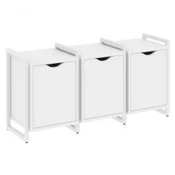 Тумба на регулируемых опорах наборная. Вариант №5 ЛОФТ ВР.Л-ТН-5.О Металл белый Белый Бриллиант / LOFT VR.L-TN-5.O