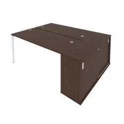 Рабочая станция с опорным шкафом-купе Метал Сйстем Б.РС-СШК-1.4 Венге/Белый / Metal System