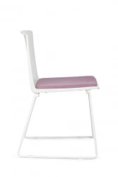 Кресло Симпле КС-19 Белый/Розовый / Simple X-19