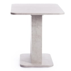 Раздвижной стол СМАРТ ЛДСП, 105-140х68,6х75 см, Белый бетон/Белый / SMART