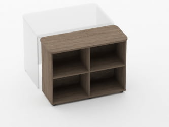 Тумба приставная к столу Глассй 3.18.101 Дуб Верцаска / Glassy