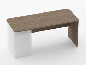 Стол прямой под встроенную тумбу Глассй 1.101.16Л Дуб Верцаска / Glassy