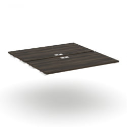 Двойной стол-приставка к двум опорным тумбам/шкафам CОНCЕПТ CН.ДСПР-007 Дуб Мали Белый / CONCEPT CN.DSPR-007