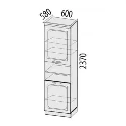 Пенал лев/прав Милана 23.75 Сосна Астрид/Ваниль