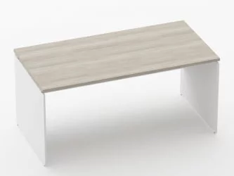 Стол прямой Дека ЛДСП каркас 75.08.16 Дуб Сантана светлый/Белый / Deka