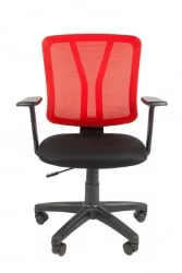 Кресло офисное CХАИРМАН 626 Черный Красная сетка / CHAIRMAN