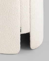 Пуф Такс букле (белый) / Taks