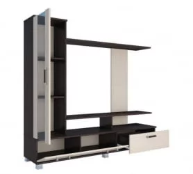 Современная стенка в гостиную Соло 6 Венге Дуб молочный