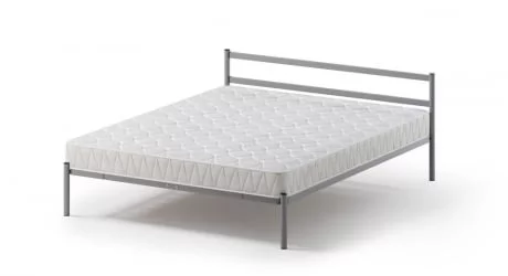 Полутороспальная кровать Метта 1400кс2000 Серая / 1400x2000