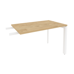 Брифинг-приставка на П-образном м/к ОНИКС О.МП-БР-11 Тиквуд Светлый/Белый / ONIX O.MP-BR-11