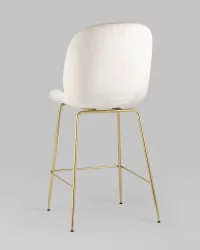 Стул полубарный Беетле со спинкой голд Бежевый / Beetle gold