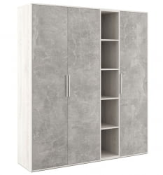 Шкаф высокий 3 створки, с нишей Б-ТОНЕ БТН36152431 Сосна Бетон светлый / B-TONE BTN36152431