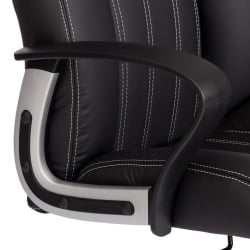 Кресло ОКСФОРД хром кож/зам, черный, 36-6 / OXFORD