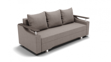 Диван Манго (ЗР) Цвет фасада: Серо коричневый; Тип: Прямой; Материал фасада: Металл/Велюр