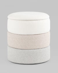 Пуф с ящиком Хиве С букле бежевый / Hive S