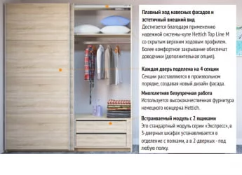 Шкаф-купе трехдверный Прайм 2100 ДСП/Зеркало/ДСП Белый снег