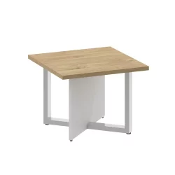 Стол квадратный СХИФТ СК.СГ-КВ-60 Тиквуд Светлый/Белый Бриллиант / SHIFT SK.SG-KV-60