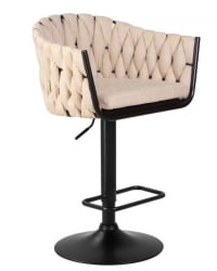 Стул барный ДОБРИН ЛЕОН (бежевая ткань (ЛАР 275-1)) 2 шт / DOBRIN LEON (LAR