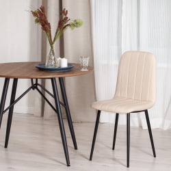 Стул АРC ткань/металл, 46 х 52 х 88 см, бежевый 08/черный / ARC