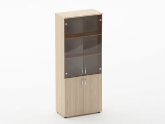 Шкаф высокий со стеклом Глассй 6.19.151 Венге / Glassy