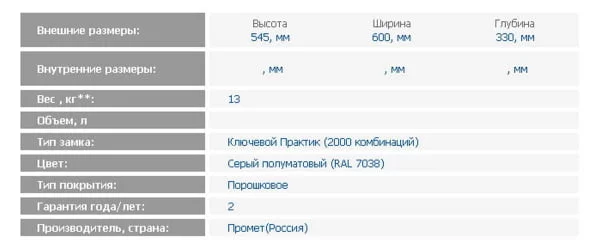 Индивидуальный шкаф кассира АМБ-45/6 / AMB-45/6