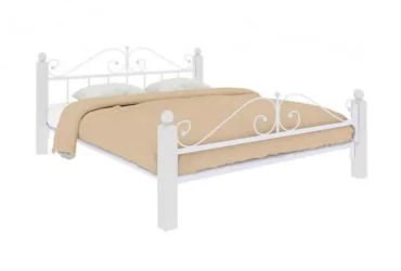 Кровать Диана Лукс плус 1600х1900 Белая / Lux plus