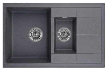 Кухонная мойка ГРАНУЛА 7802 Графит / GRANULA