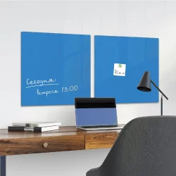 Доска магнитно-маркерная стеклянная БРАУБЕРГ 45х45 см Синяя / BRAUBERG