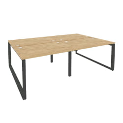 Рабочая станция на О-образном м/к ОНИКС О.МО-Д.РС-4.2.8 Тиквуд Светлый/Антрацит / ONIX O.MO-D.RS-4.2.8