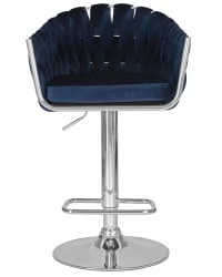 Стул барный ДОБРИН МАРCЕЛ Синий велюр МДЖ9-117 / DOBRIN MARCEL MJ9-117