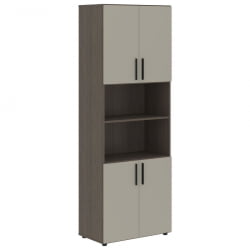 Шкаф с 2 комплектами глухих малых дверей ВЕЛИОН ВХCС 80.4 Аметист Дуб Сильвер / VELION VHCS