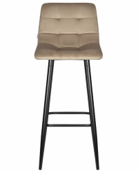 Стул барный ДОБРИН НИCОЛЕ (черные матовые ножки, мокко велюр (108-104)) / DOBRIN NICOLE