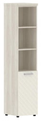 Шкаф колонка с глухой малой дверью и топом (правый) Торр ЛУКС ТЛХC 42.5 Р Сосна Эдмонд Латте / Torr LUX TLHC R