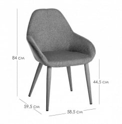 Стул Кент Диаг грей/нат.дуб / Kent Diag grey/нат.дуб