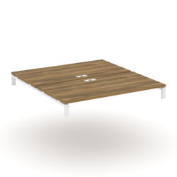 Двойной стол надставка на две опорные тумбы CОНCЕПТ CН.ДСН-007 Сандал Янтарный Белый / CONCEPT CN.DSN-007