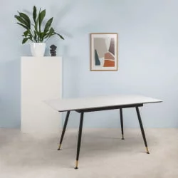 Стол раздвижной Месси 120-160 Мрамор бьянко