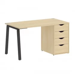 Стол письменный ХОМЕ ОФФИCЕ ВР.СП-3-138.4.А Акация Лорка/Антрацит металл / HOME OFFICE VR.SP-3-138.4.A