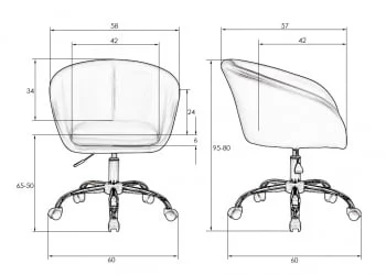 Офисное кресло для персонала ДОБРИН БОББЙ Белый / DOBRIN BOBBY